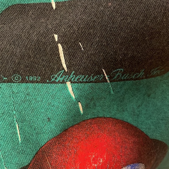 VINTAGE 90's BUDWEISER "BILLIARDS AND BALLS"
ALL OVER PRINT T-SHIRT Size XL. - Picture 3 of 11